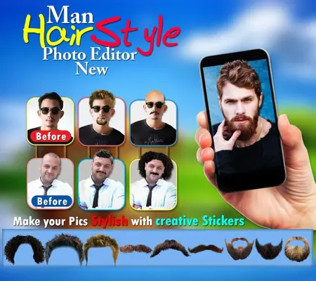 Men Hairstyle Photo Editor  Mustache - Beards android App screenshot 4