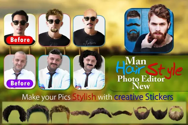 Men Hairstyle Photo Editor  Mustache - Beards android App screenshot 5